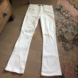 Flare leg white denim joes jeans